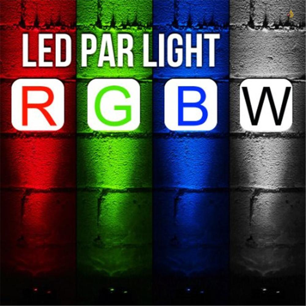 Bộ 12 Đèn LED RGBW 12W 12W Kích Hoạt Âm Thanh DMX512 Disco Trang Trí Sân Khấu Tiệc Cưới