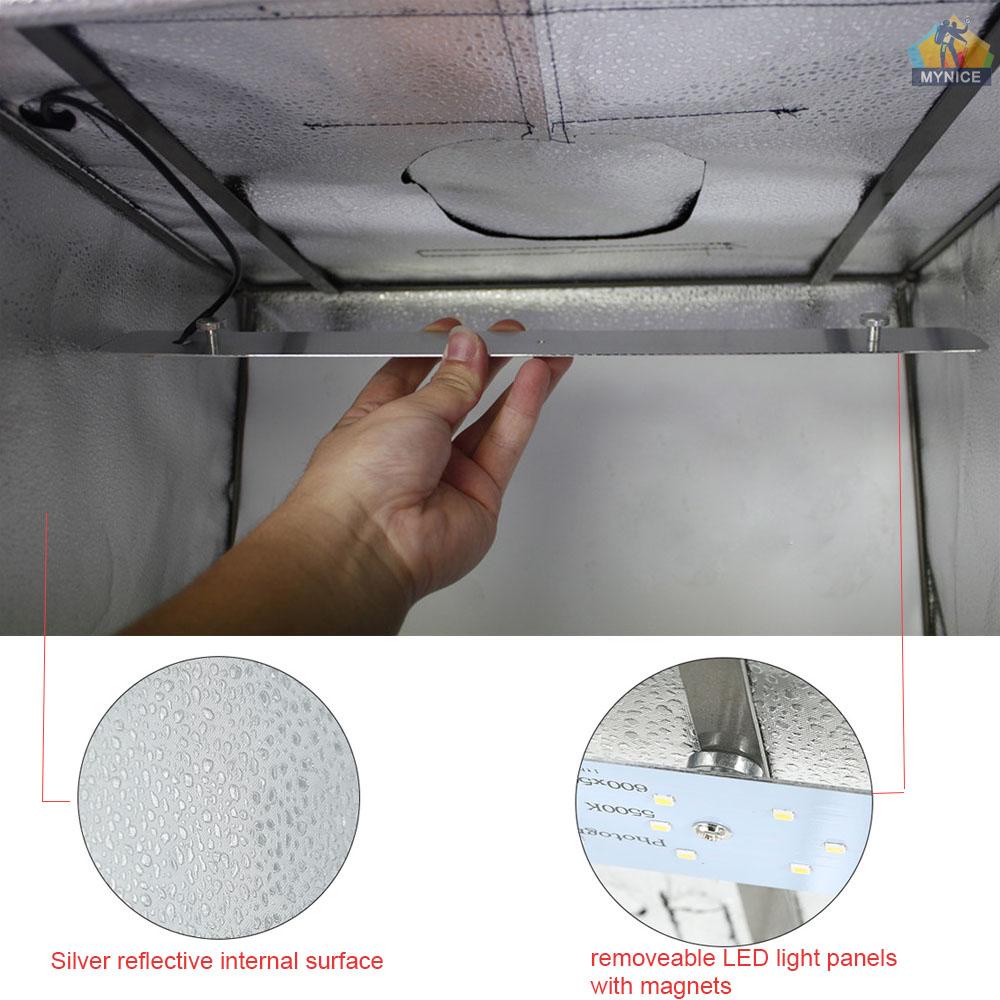 Hộp Đèn LED Mềm Gập Lại Được mynice Andoer 40 * 35 * 35cm Kèm 2 Tấm Phông Nền 3 Màu Dành Cho Studio Chụp Ảnh