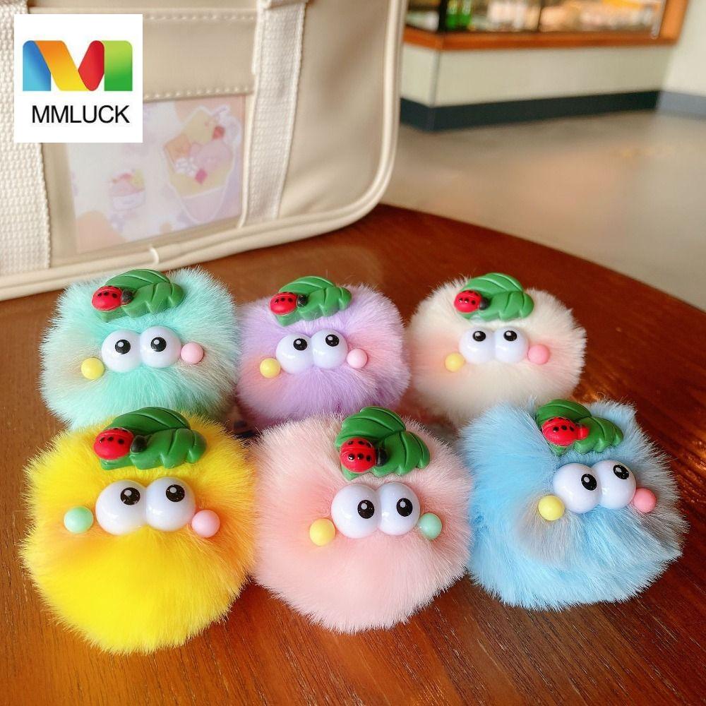 Móc khóa MMULCK hình yêu tinh nhồi bông màu cầu vồng đồ chơi DIY thời trang làm quà tặng cho trẻ em