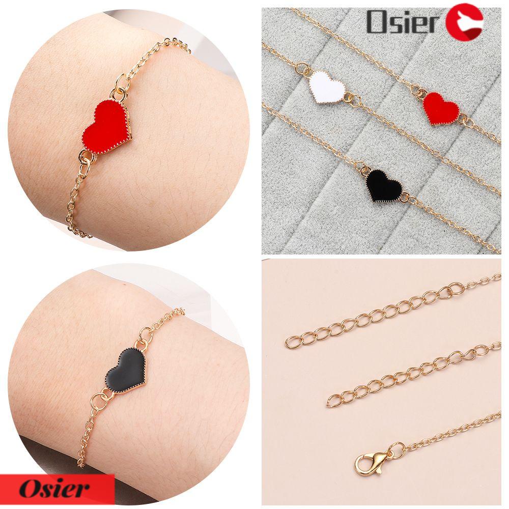 Vòng Tay Dạng Chuỗi Mặt Trái Tim Đơn Giản Thời Trang 1