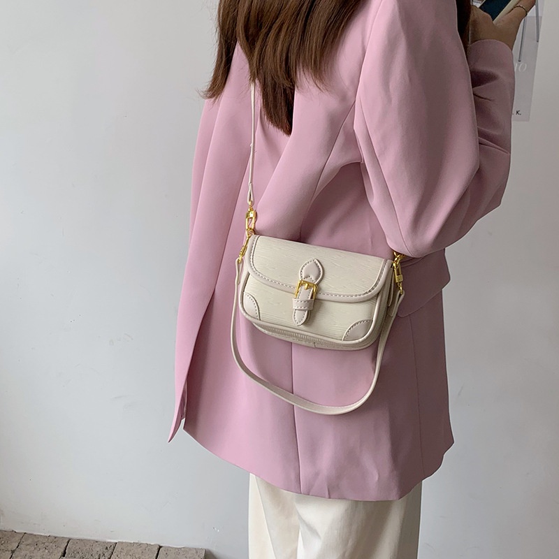 Túi Đeo Chéo Hình Vuông Nhỏ Màu Trơn Dễ Phối Đồ Thời Trang Cho Nữ