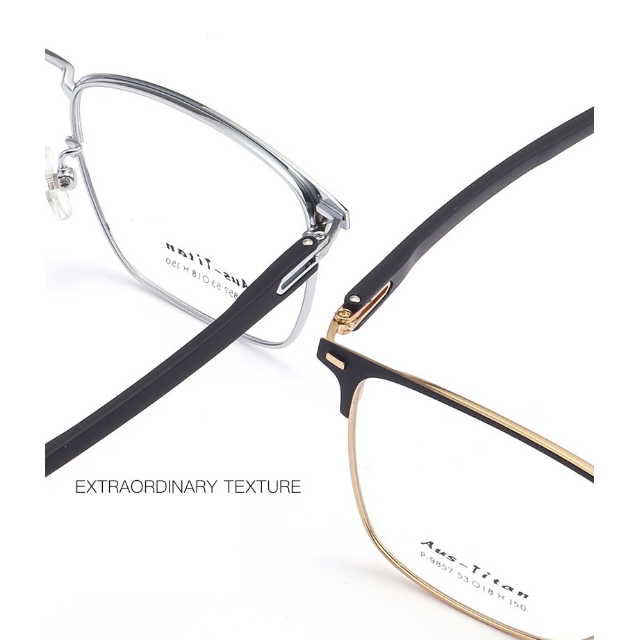 Mắt Kính HEVIA Gọng Titan Siêu Nhẹ Thoải Mái pt088 Cho Nam Và Nữ