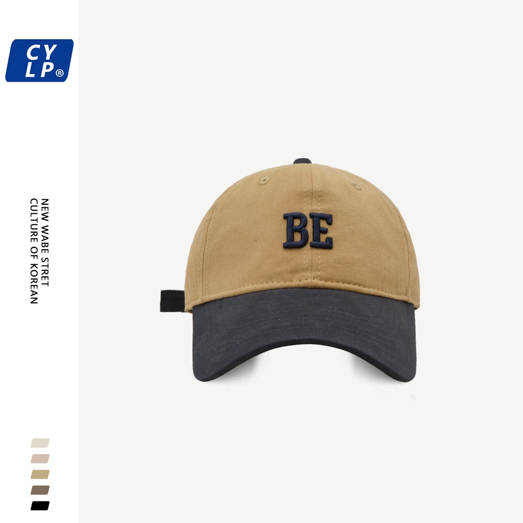 Nón Lưỡi Trai Mềm Thêu Chữ Phối Màu Cá Tính Thời Trang Đường Phố Cho Nam Nữ