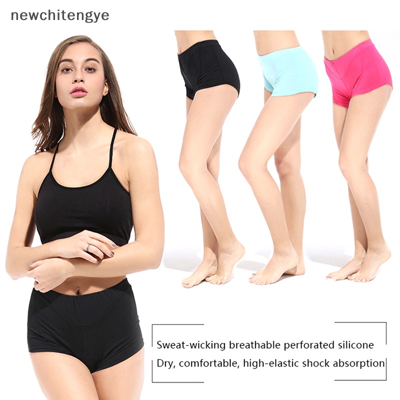 Quần Short Đạp Xe Có Đệm Thoáng Khí Chống Sốc Màu Hồng Cho Nữ