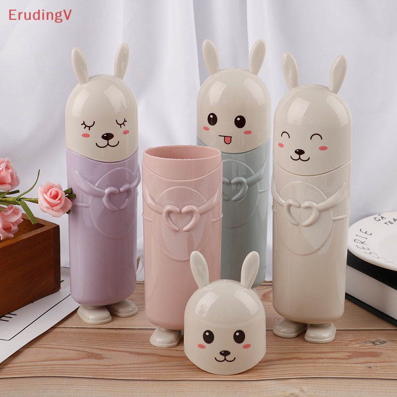 Giá Đỡ Bàn Chải Đánh Răng / Kem Đánh Răng Hình Thỏ Nhỏ Gọn Tiện Lợi Dành Cho Đi Du Lịch