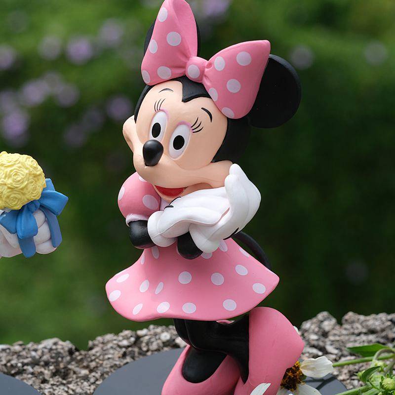 Wedding White Wedding Dress Mickey Minnie Wedding Shoes Box Hand Office Cake Ornaments Mickey Mouse Doll Toy Gift Model chei