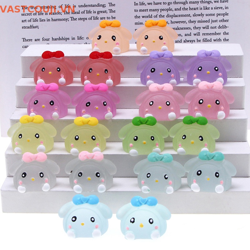 Set 5 Thỏ Dạ Quang Ba Chiều VASTJI DIY Dễ Thương Trang Trí Đa Ứng Dụng