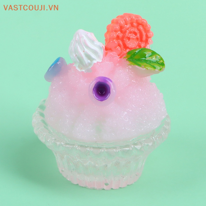 Bộ 5 Mô Hình Tô Và Que Kem Bằng Resin Resin Dùng Trang Trí Sổ Tay / Điện Thoại DIY