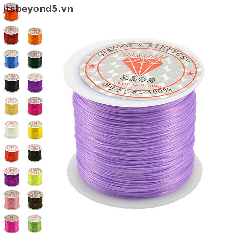 # JY# 50m mạnh mẽ căng đàn hồi dây dây dây vòng đeo tay vòng cổ chuỗi hạt 0.5mm, ..