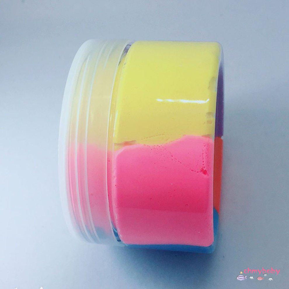 [Trong kho] 60Ml Kích Thước Di Động Nhiều Màu Sắc Cầu Vồng Lông Tơ Chất Nhờn Giảm Stress Trẻ Em Tự Làm Đồ Chơi Bùn Quà Tặng Cho [P/19]