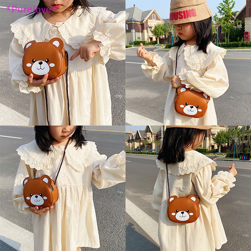 Túi Đeo Chéo Hình Tròn Có Khóa Kéo Họa Tiết Hoạt Hình Thời Trang Cho Nữ Mới