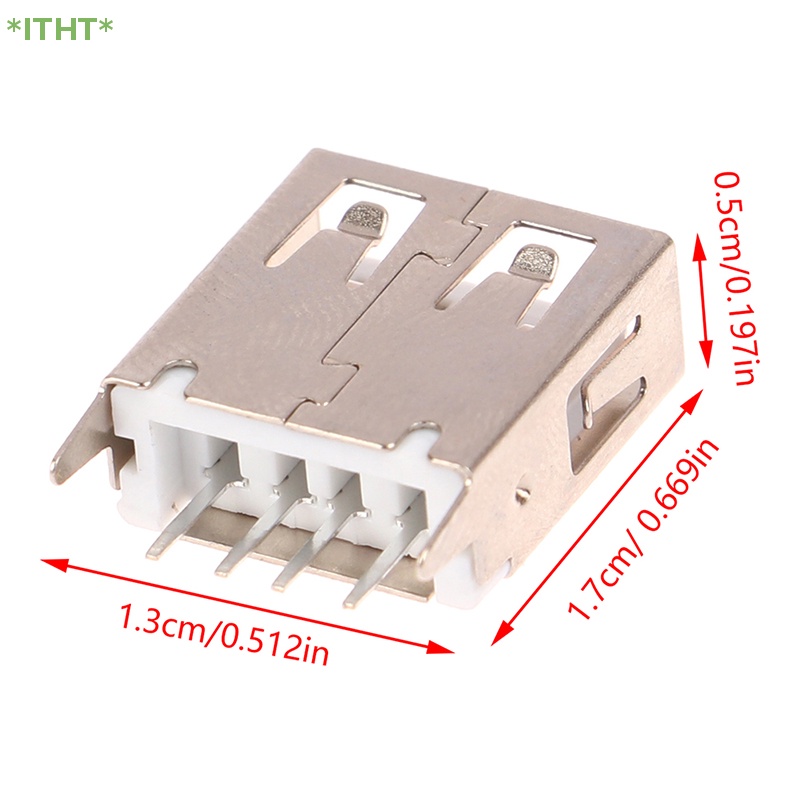 Bộ 10 Ổ Cắm USB Loại A Đầu Cái Xoay 180 Độ Mới