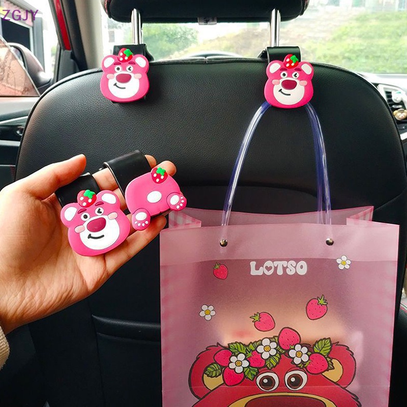 Set 2 Móc Treo Đồ Gắn Ghế Ngồi Xe Hơi Trang Trí Nội Thất Hình Động Vật Dễ Thương Mới