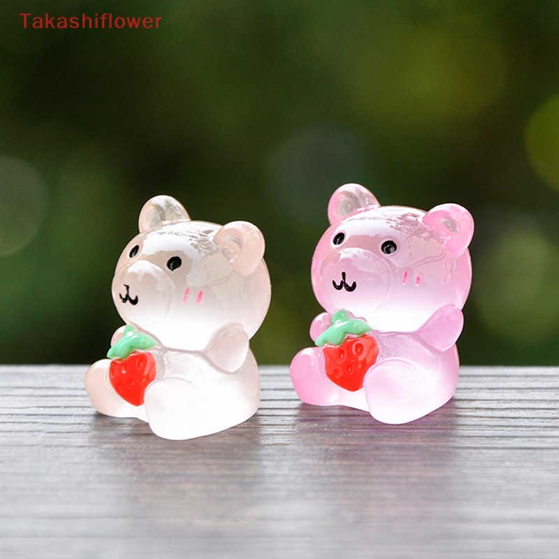 1 Mô Hình Gấu Dạ Quang Dễ Thương Trang Trí Tiểu Cảnh