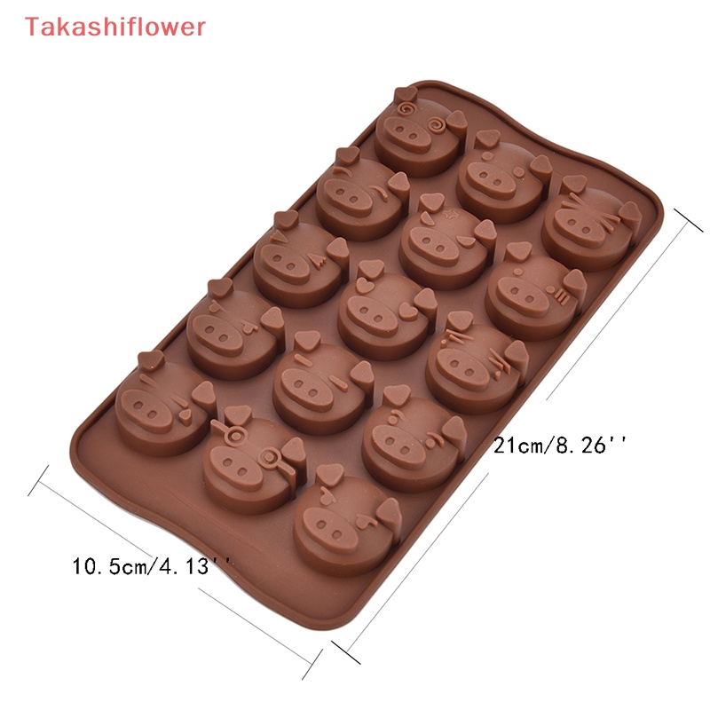 Khuôn Làm Bánh / Sô Cô La / Kẹo Ngọt Bằng Chất Liệu Silicone Hình Chú Heo Dễ Thương Xinh Xắn