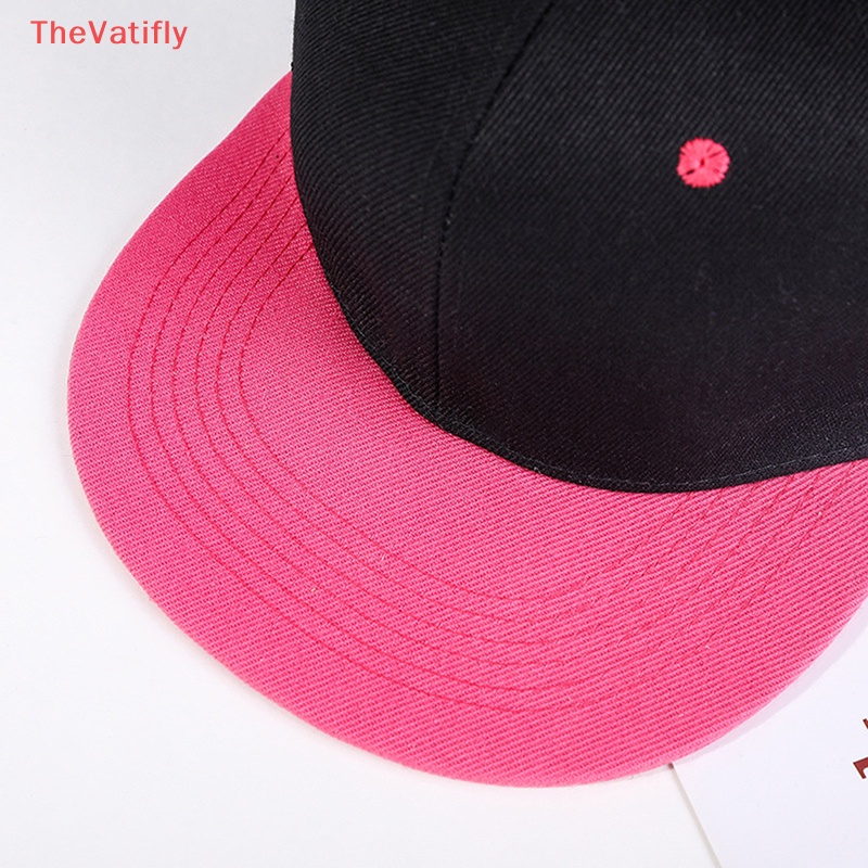 [Thevalifly] Mũ Lưỡi Trai Cotton Phẳng Phong Cách Hiphop Bóng Chày Mùa Hè Có Thể Điều Chỉnh Kích Thước