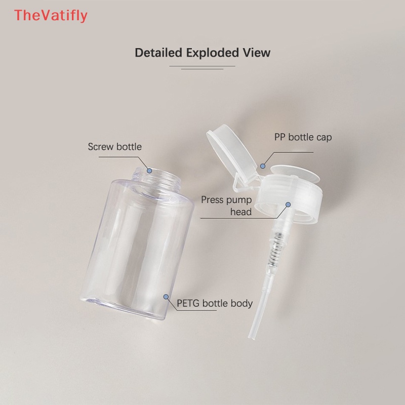 Chai Nhựa Rỗng Dạng Nhấn Đựng Dung Dịch Tẩy Sơn Móng Tay 100ml 200ml