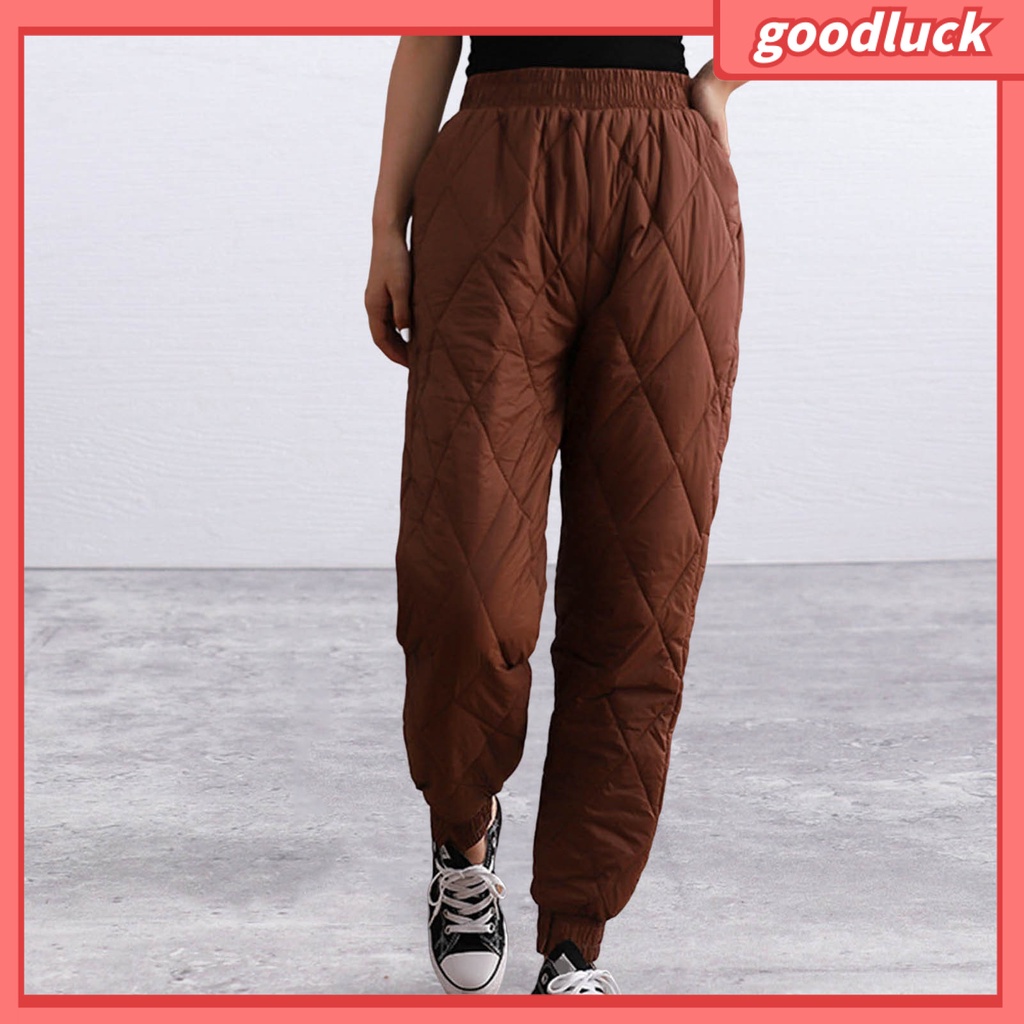 [ULK] Quần Dài Lưng Thun Dày Dặn Ấm Áp Màu Trơn Đơn Giản Dành Cho Nữ Đi Mua Sắm