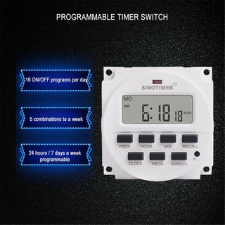 SINOTIMER TM618N-2 220V Programmable Timer Switch with Countdown Time Function