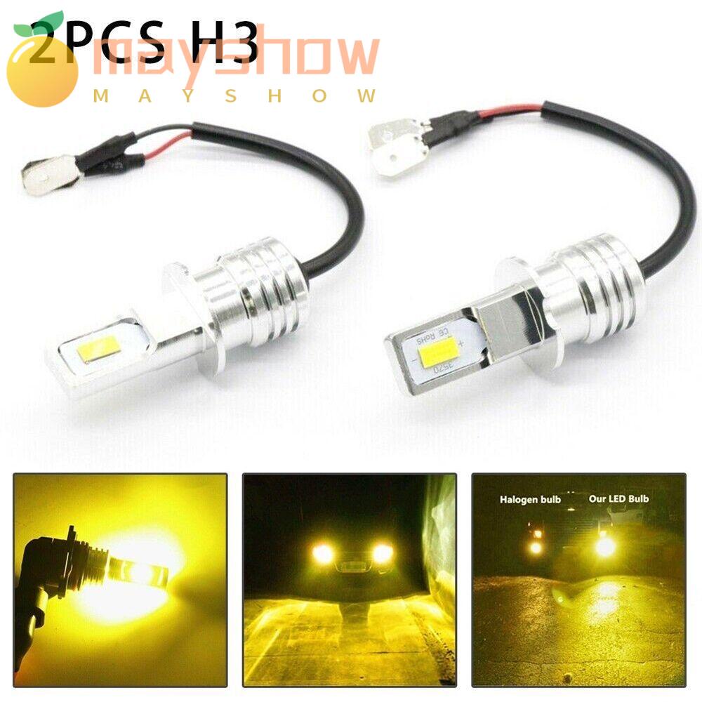 Set 2 Đèn LED Sương Mù Siêu Sáng H3 DRL Dành Cho Ô Tô