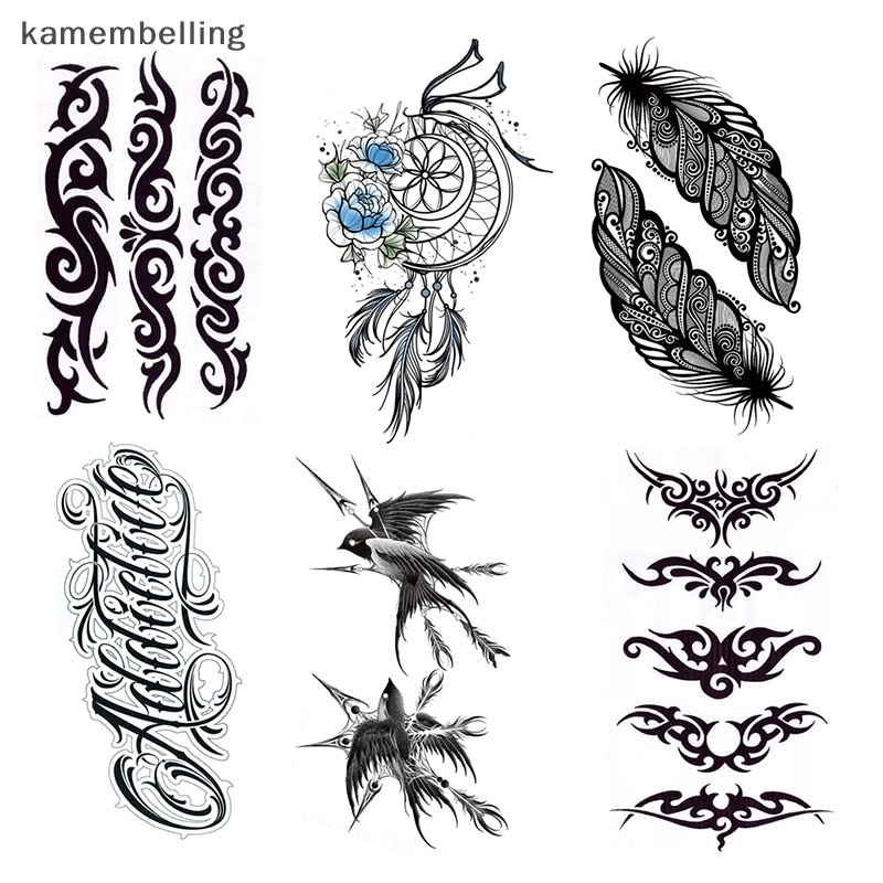 Hình Xăm Dán Tạm Thời kamembelling Animal Tiger Elk Fox Wolf Eagle Cho Nam Và Nữ