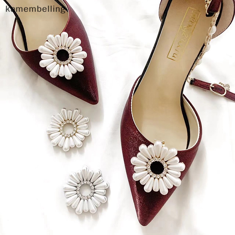 1 Kẹp Đính Ngọc Trai Trang Trí Giày Cao Gót Cho Cô Dâu