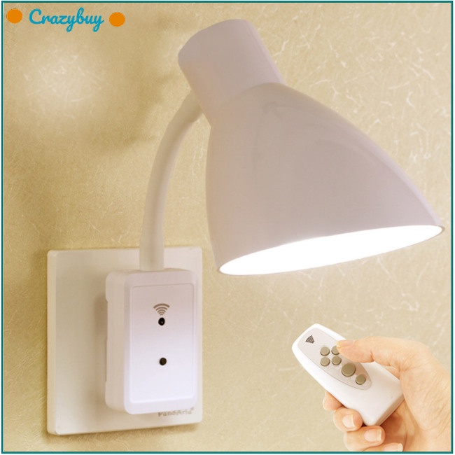 Cr Ổ Cắm Đèn LED E27 220V Thông Minh Kèm Remote Điều Khiển