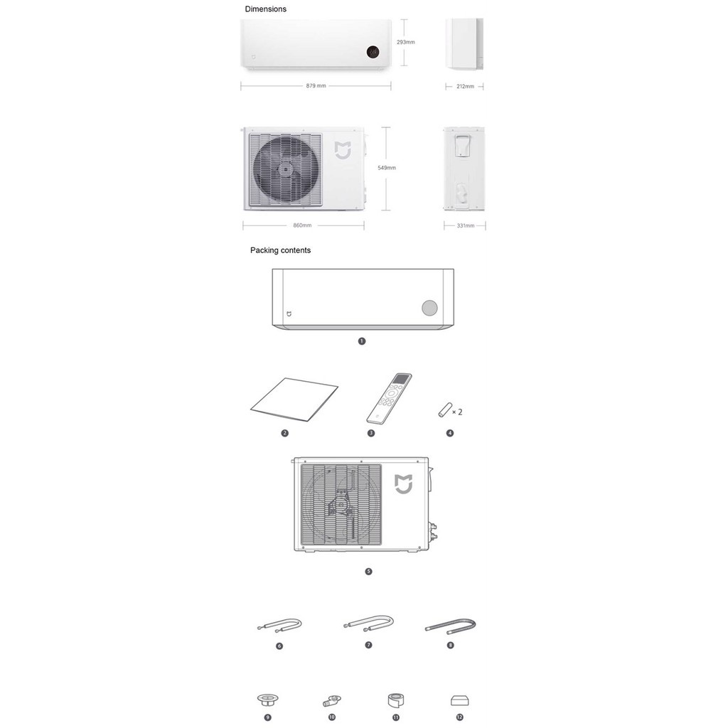 Điều Hòa Thông Minh 2 chiều Xiaomi Mijia Inverter KFR-35GW - N1A1 1.5HP /KFR-35GW - F1A1 kèm lọc không khí