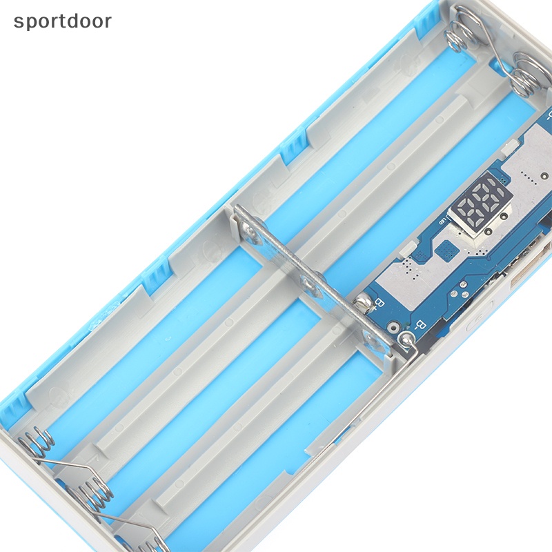 Hộp Đựng Đèn Pin Hai Cổng USB DC 5V DIY 5X 18650 Có Màn Hình LED Hiển Thị Cho IP Xiaomi Huawei