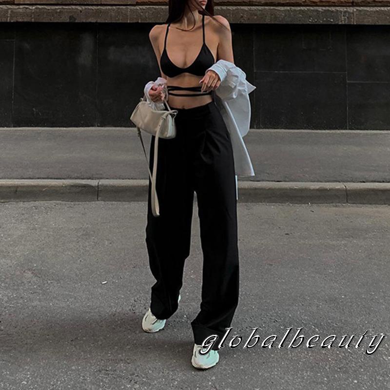 Áo Hai Dây Cổ Chữ V Màu Sắc Thời Trang Mùa Hè Gợi Cảm Cho Nữ