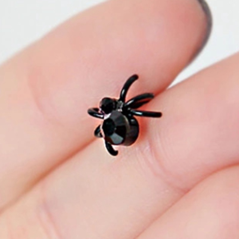 Set 2 Khuyên Tai Hình Nhện Đen Thời Trang Cho Nữ