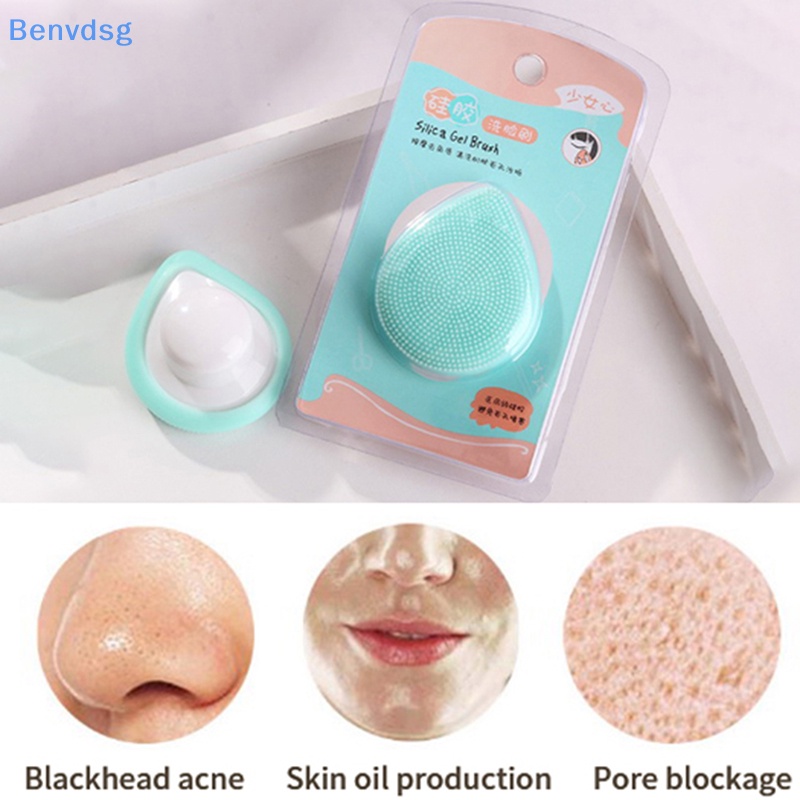 Bàn Chải Silicone Rửa Mặt Thủ Công Hình Trái Tim Có Tay Cầm