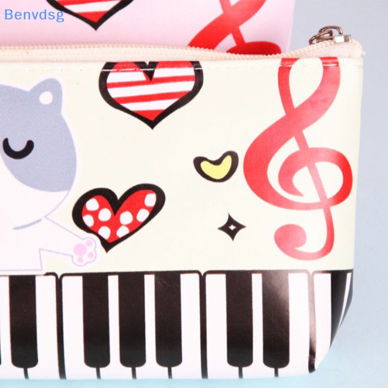 1 Túi Đựng Bút Bằng PU Sức Chứa Lớn Hình Phím Đàn Piano Sáng Tạo