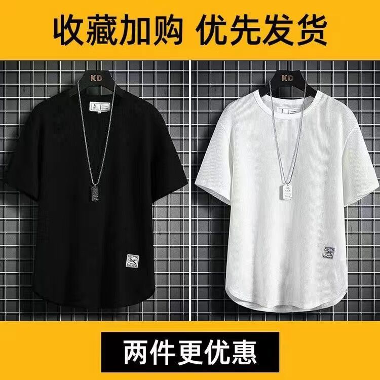 Áo Thun Tay Ngắn Cổ Tròn Dáng Rộng Thoáng Khí Màu Sắc Đơn Giản Thời Trang Mùa Hè Cho Nam