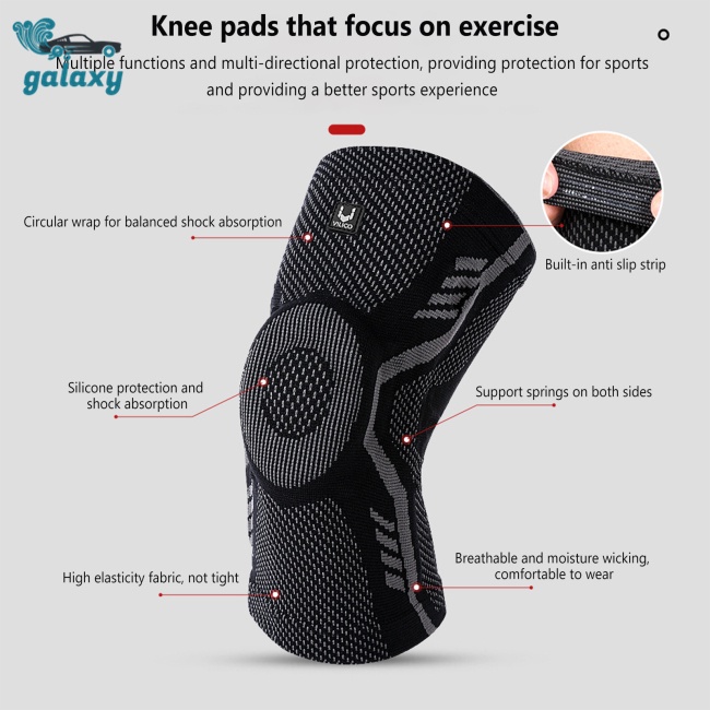 Galaxy Băng Quấn Bảo Vệ Đầu Gối Chống Trượt Thoáng Khí Thoải Mái Cho Nam Nữ Sự Bảo Vệ