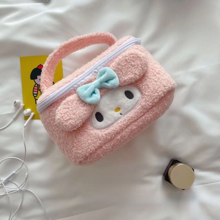 SANRIO Túi Đựng Bút Chì / Mỹ Phẩm Hình Melody Nhồi Bông Dễ Thương Cho Học Sinh Ốp