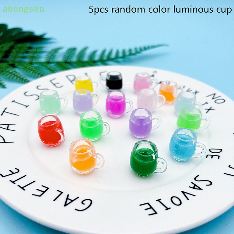 Set 5 Cốc Mini Phát Quang Dùng Để Trang Trí Tiểu Cảnh