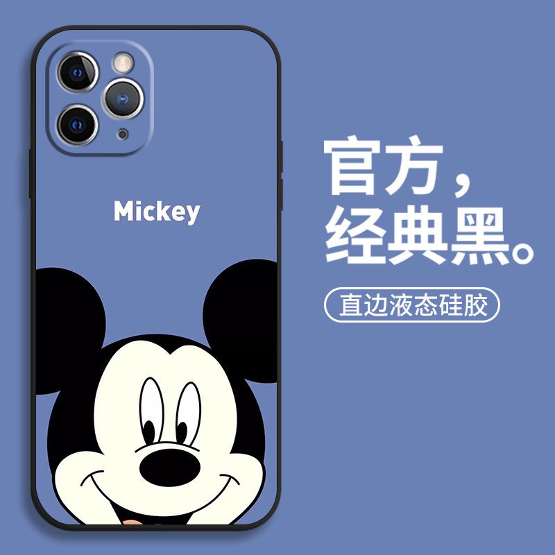 Ốp Điện Thoại Silicon Hình Nhân Vật Hoạt Hình Mickey Minnie Cho iPhone 14 Pro Max 13 12 Mini 11 XS XR X 8 7 Plus 6S 6 SE