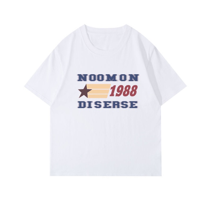 Áo Thun 100% Cotton Tay Ngắn Cổ Tròn In Họa Tiết Phong Cách Hàn Quốc Cho Nữ