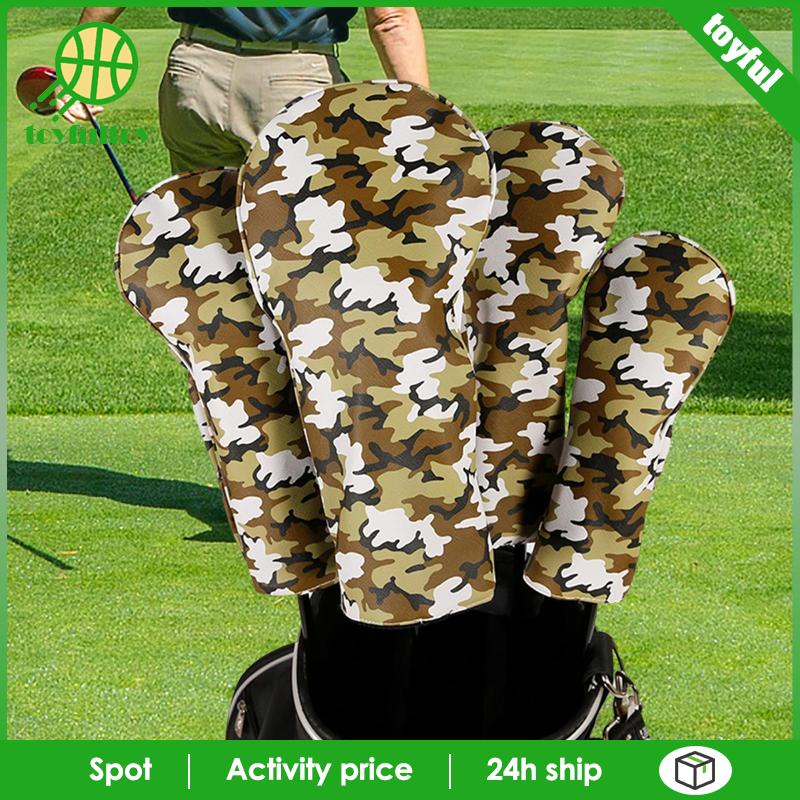 Set 4 Vỏ Bọc Đầu Gậy Đánh Golf Bằng PU Cho Nam Và Nữ