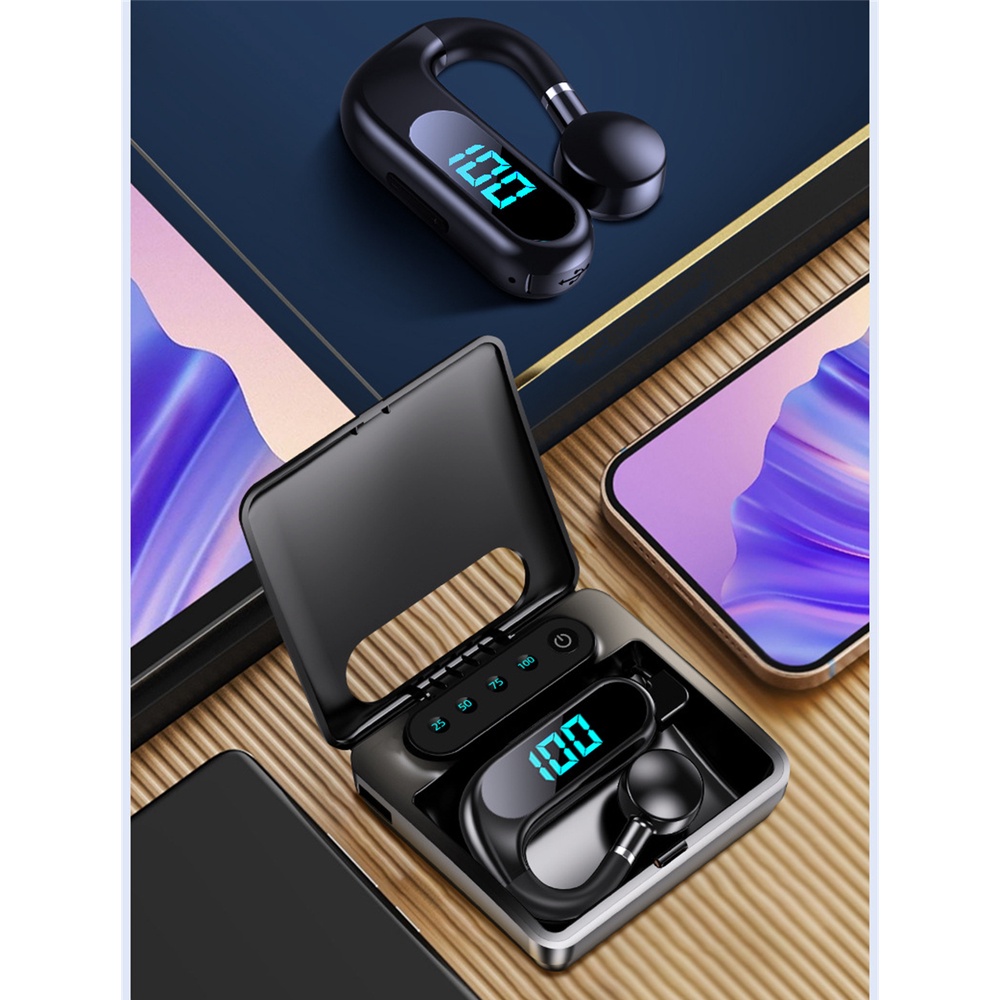 Tai Nghe Bluetooth Không Dây Dạng Móc Vành Tai Chống Thấm Nước Chuyên Dụng Trong Thể Thao