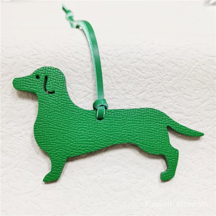 Hàng Mới Về!}Dây Treo Túi Xách Một Mặt Màu Sắc Không Thấm Dầu Hình Chú Chó Dachshund Đơn Giản Dễ Thương Fema