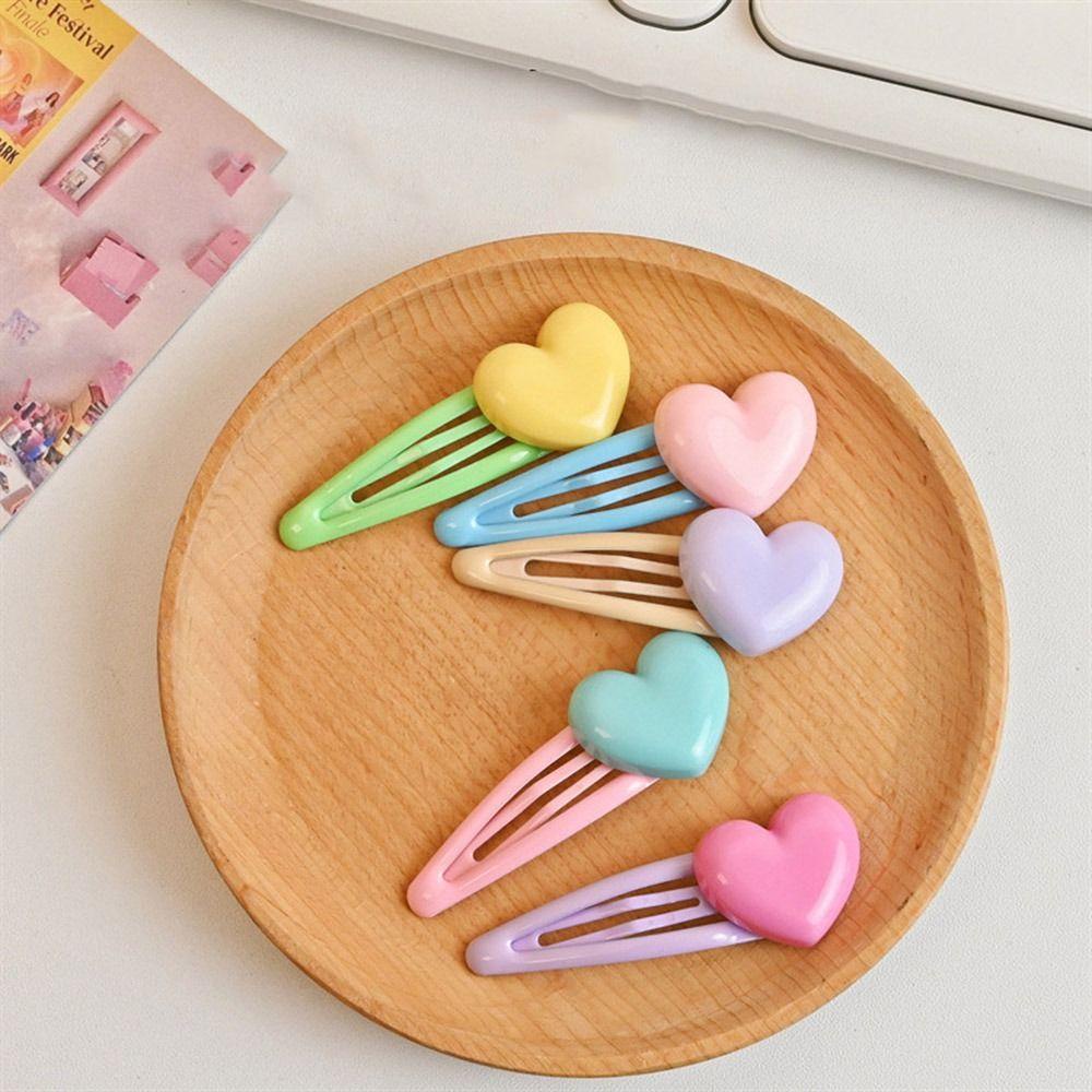 Kẹp Tóc Hình Trái Tim Lolita Y2K Phong Cách Hàn Quốc Ngọt Ngào Cho Nữ