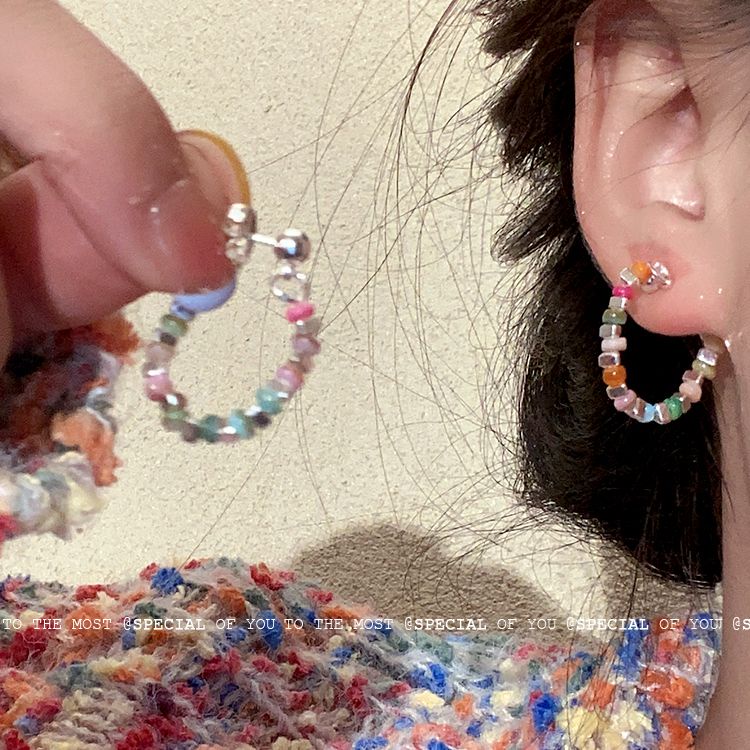Dopamine! Khuyên Tai Dạng Hạt Nhiều Màu Sắc Cao Cấp Sang Trọng Cho Nữ