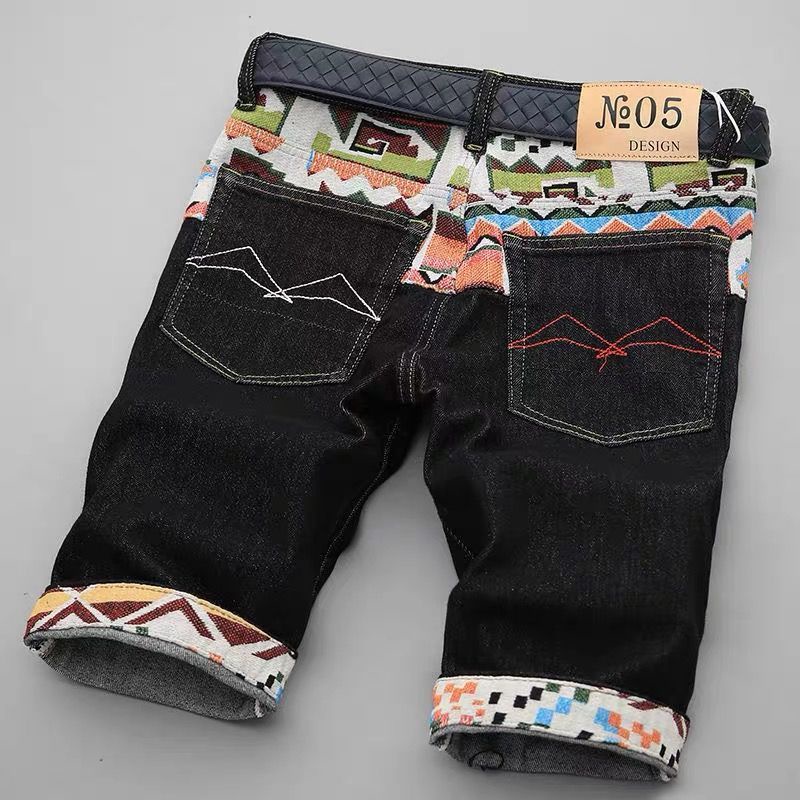 Bh6t Hàng Có Sẵn Quần Short Denim Phối Rách Họa Tiết Đường Phố Cao Cấp Phong Cách Mới Mùa Hè 2022 @