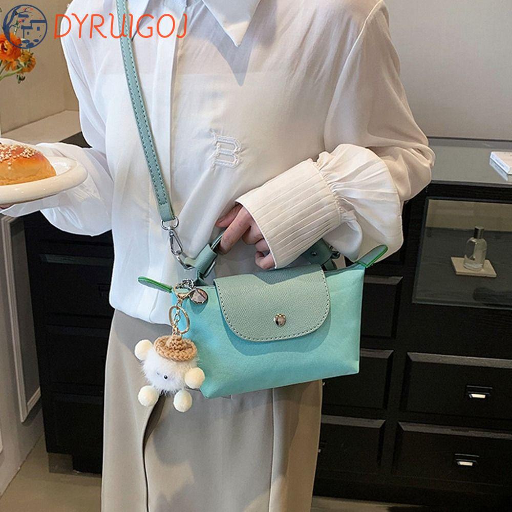 Túi Xách Đeo Vai Bằng Nylon Kèm Móc Khóa Mini Thời Trang Cho Nữ