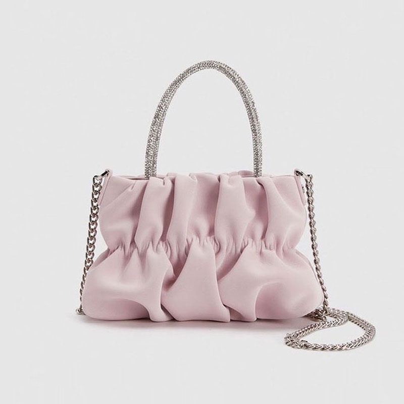 CHERLKOLRS Túi Đeo Chéo Dây Xích Kim Cương Đa Năng Thời Trang Cho Nữ