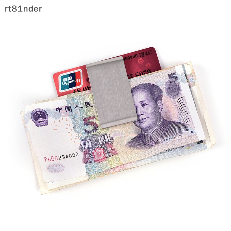 Rt Kẹp Giữ Tiền / Thẻ Hai Mặt Bằng Thép Không Gỉ Mỏng