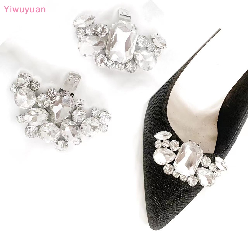 1 Phụ Kiện Kẹp Giày Cao Gót Đính Đá Lấp Lánh DIY Mới