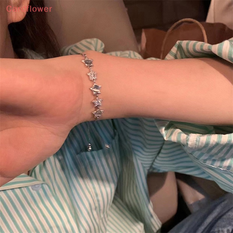 < Cardflower > Vòng Tay Đá Opal Ngôi Sao Ánh Sáng Thiết Kế Tinh Tế Và Chất Lượng Cao Cho Cặp Đôi Mới